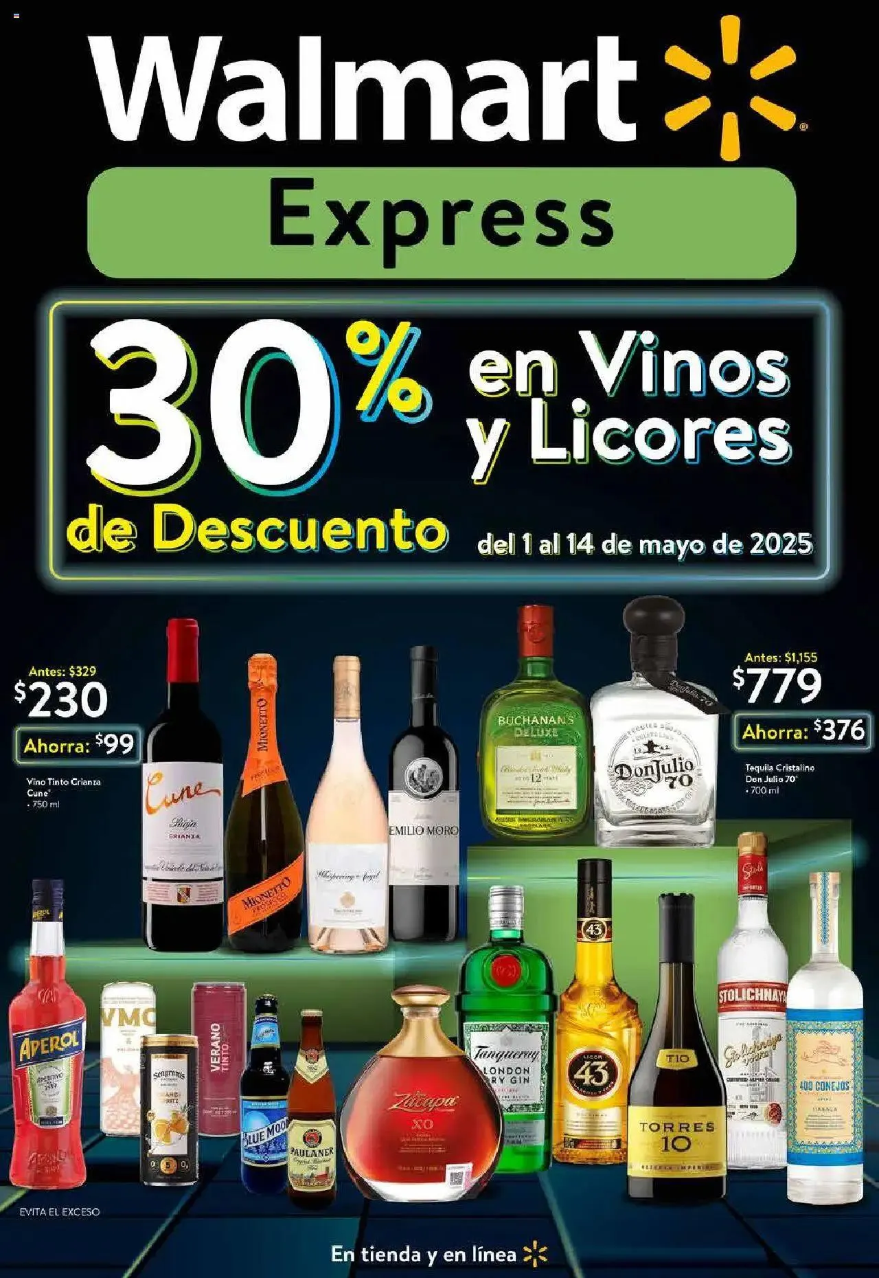 Catálogo de Walmart Express folleto Vinos y Licores 1 de mayo al 14 de mayo 2025 - Pagina 1