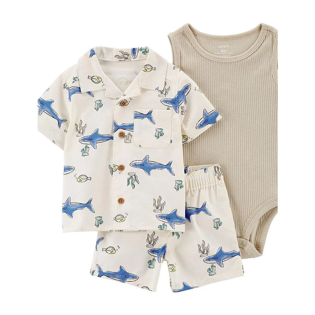 Conjunto Carter’s tiburones bebito