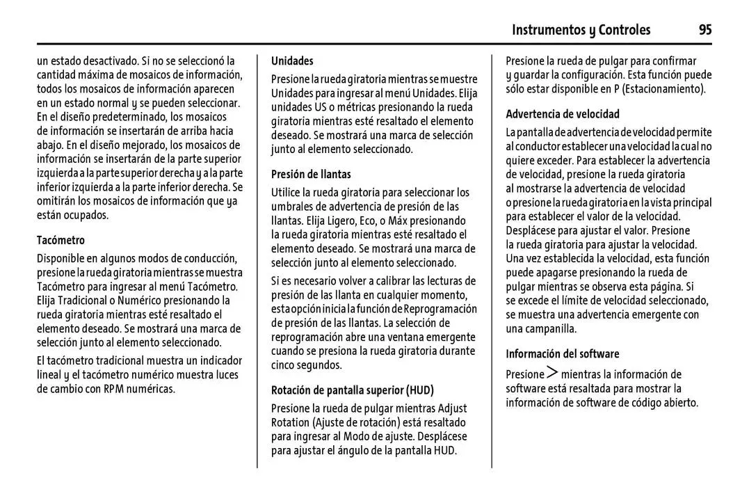 Catálogo de Chevrolet Corvette Stingray Manual del propietario 22 de enero al 31 de diciembre 2025 - Pagina 96