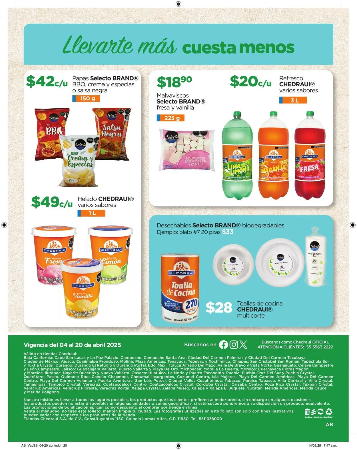 Catálogo de Chedraui Oferta actual 13 de agosto al 27 de agosto 2025 - Pagina 20