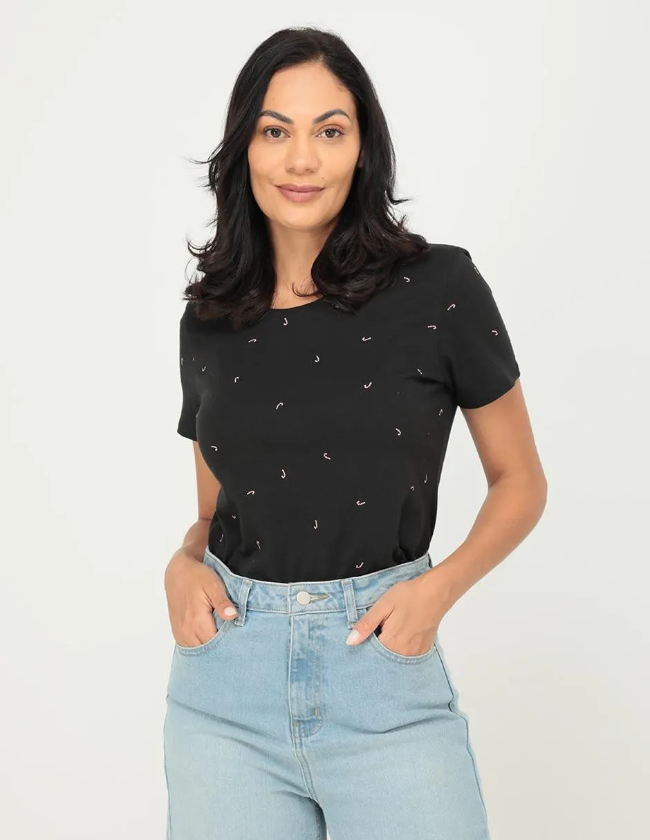 Playera manga corta Weekend cuello redondo para mujer