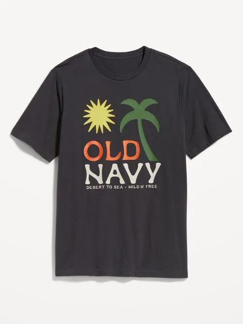 Playera de manga corta con estampado gráfico y logo Old Navy para Hombre