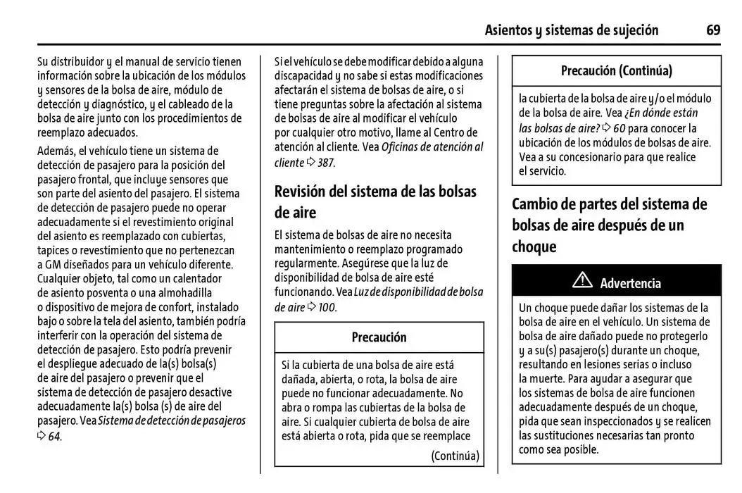 Catálogo de Chevrolet Corvette Stingray Manual del propietario 22 de enero al 31 de diciembre 2025 - Pagina 70