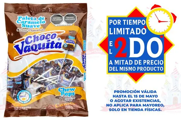 PALETA CHOCOVAQUITA 18/38 PZA CANELS