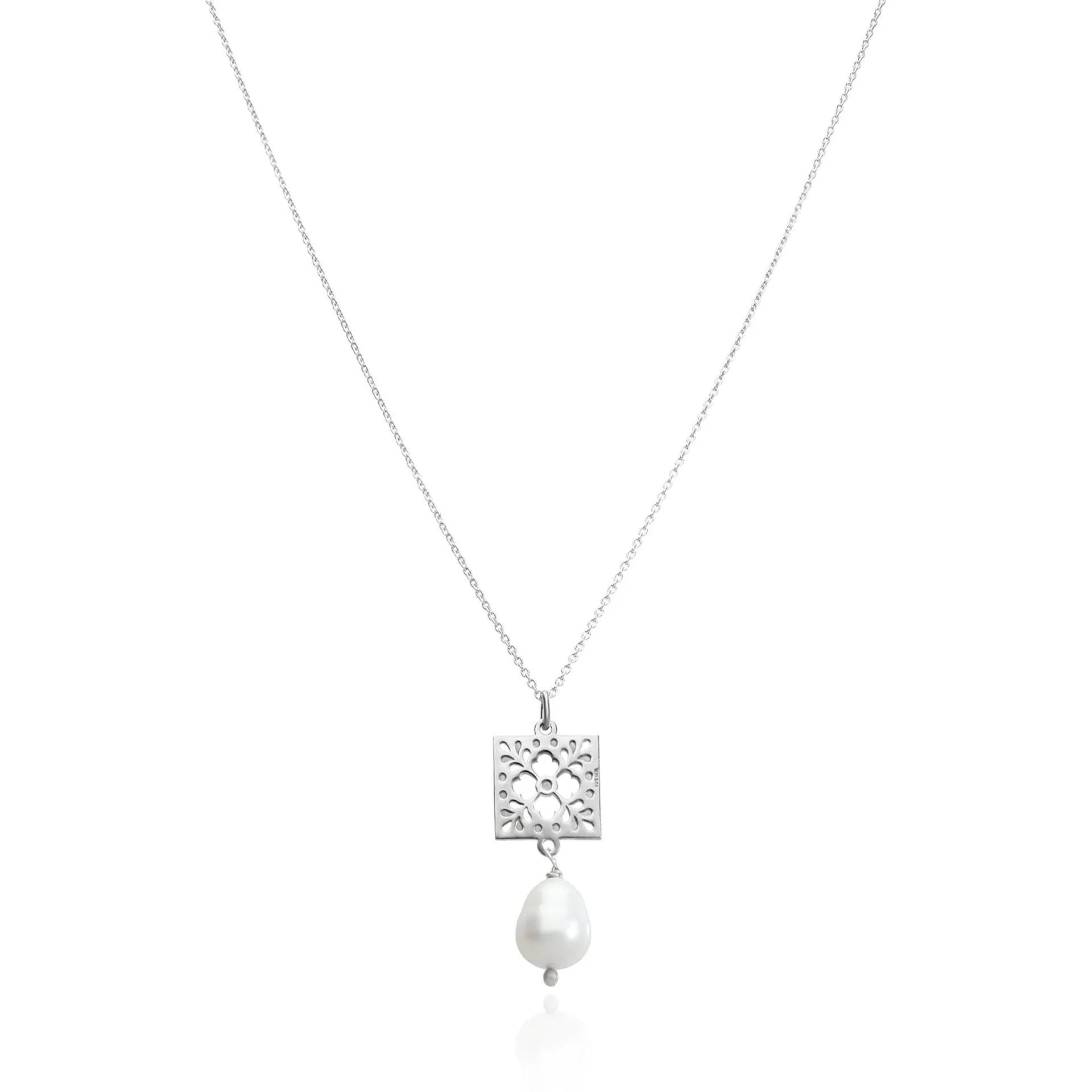 Dije Azulejos Plata con Perla Anamora por Tanya Moss