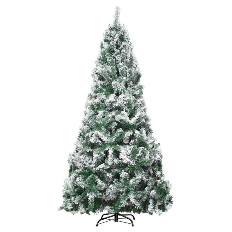 Arbol Navidad Artificial Nevado 1.90 M Follaje Frondoso Jardimex