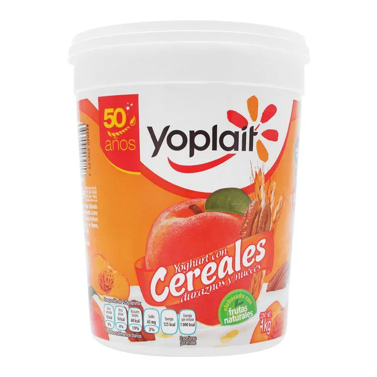 Yoghurt Yoplait Durazno/ Cereal 1Kg - Yoplait - 1 pieza