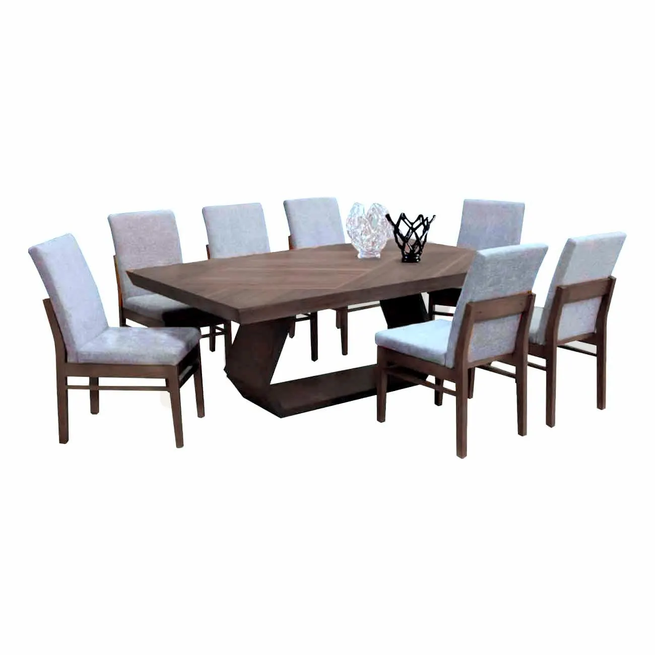 COMEDOR DE 8 SILLAS COLOR GRIS