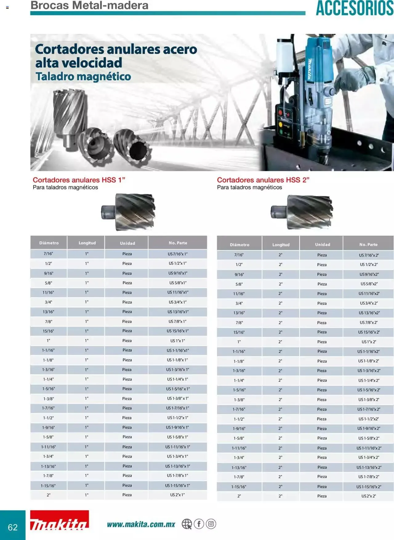 Catálogo de Makita Ofertas Accesorios 5 de septiembre al 31 de diciembre 2023 - Pagina 62
