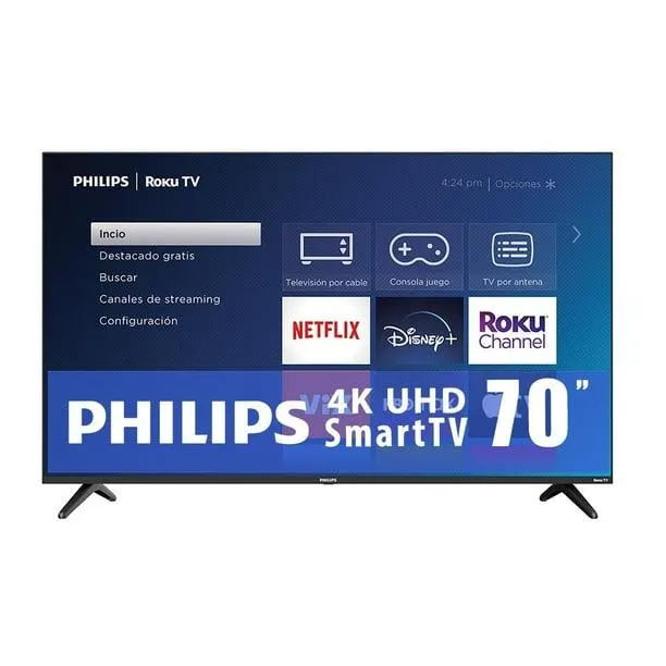 TV Philips 70 Pulgadas Roku 4K Ultra HD LED 70PUL6653/F8