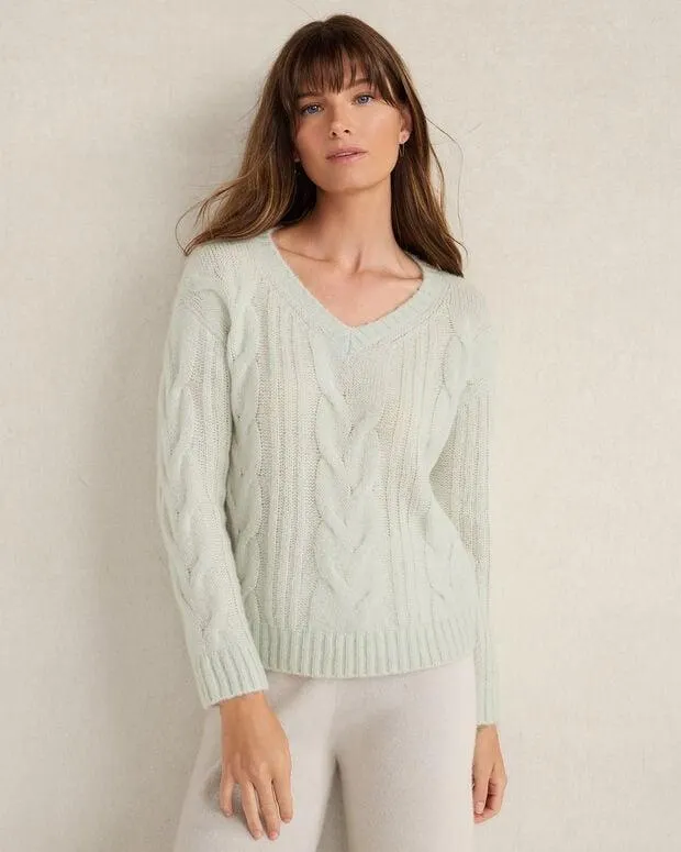 Lofty Knit V-Neck Sweater