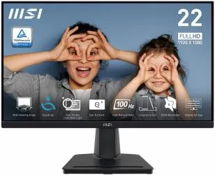 Monitor MSI PRO MP225V LCD 21.4", 1920x1080 Full HD, 100Hz, HDMI, Negro