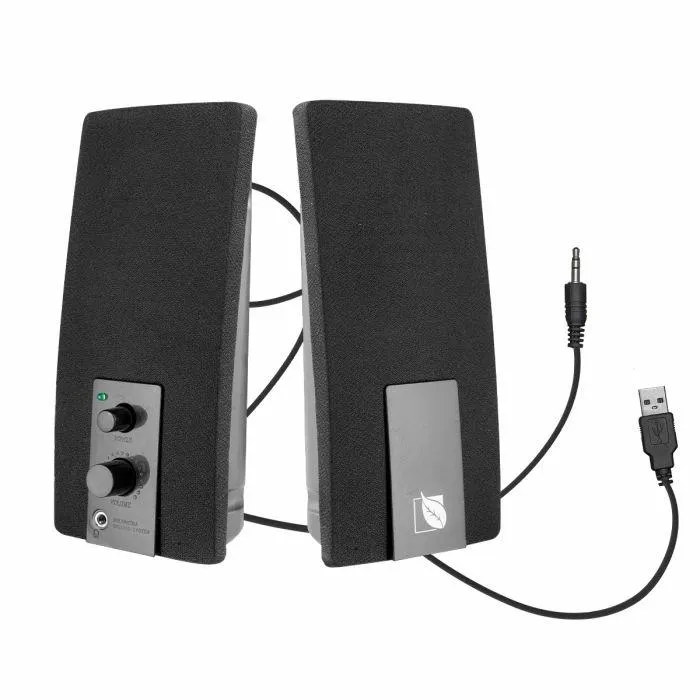 Bocinas multimedia 3 W x2 RMS compatible con computadora, negro