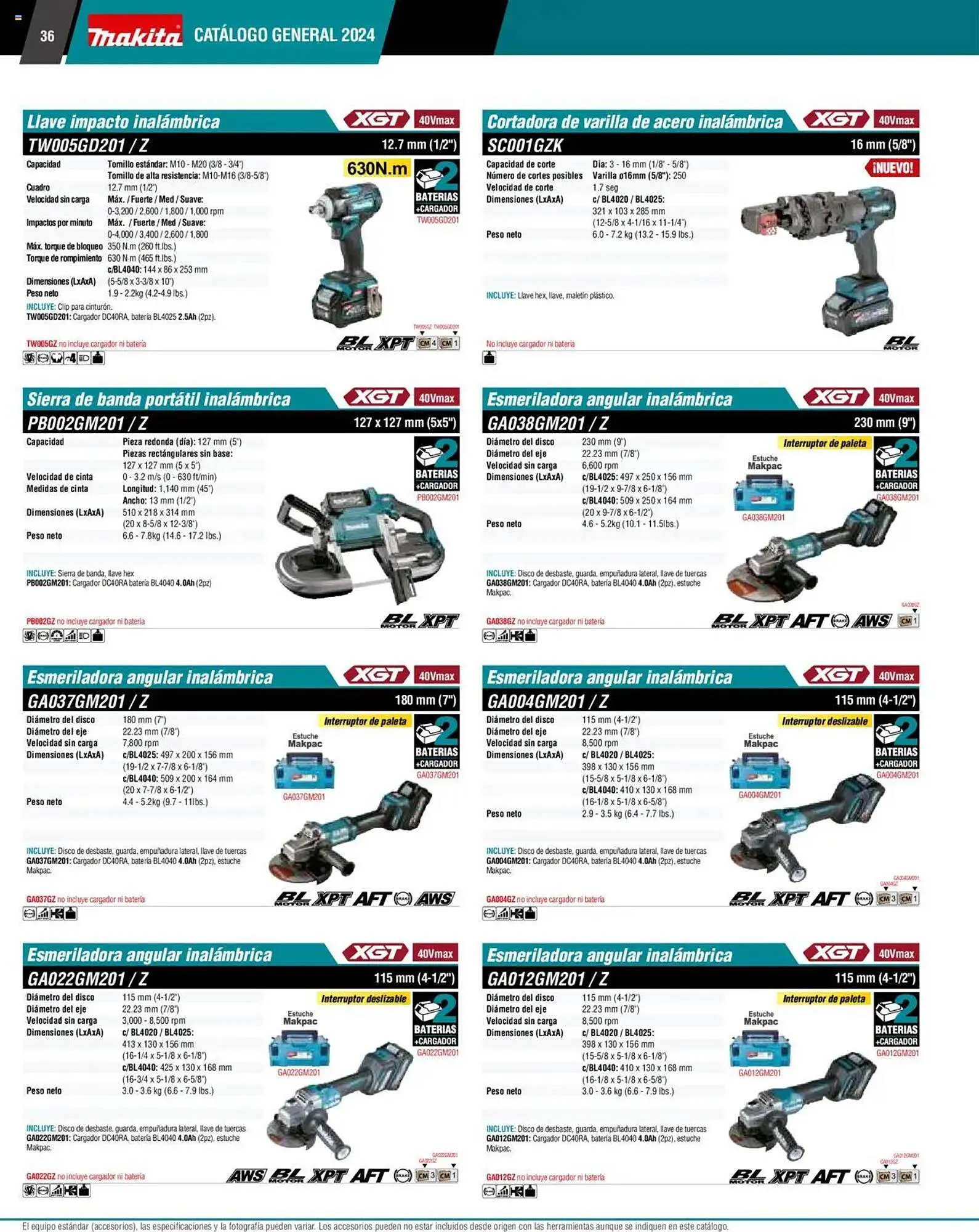 Catálogo de Catálogo Makita 4 de septiembre al 1 de julio 2026 - Pagina 36