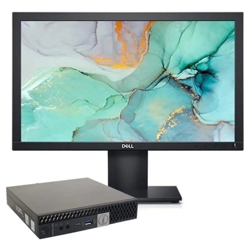 PC DELL TINY7060 i7 8GB 256GB SSD Monitor19p Reacondicionado