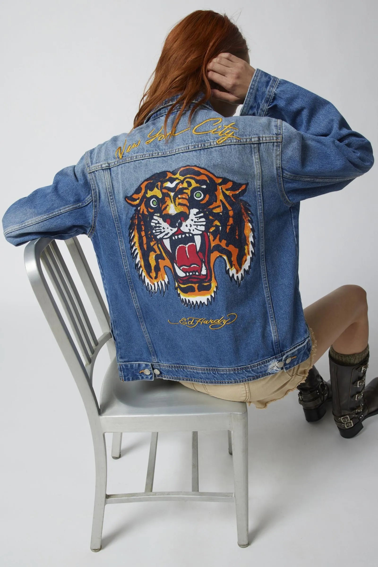 Ed Hardy NYC Tiger Denim Jacket