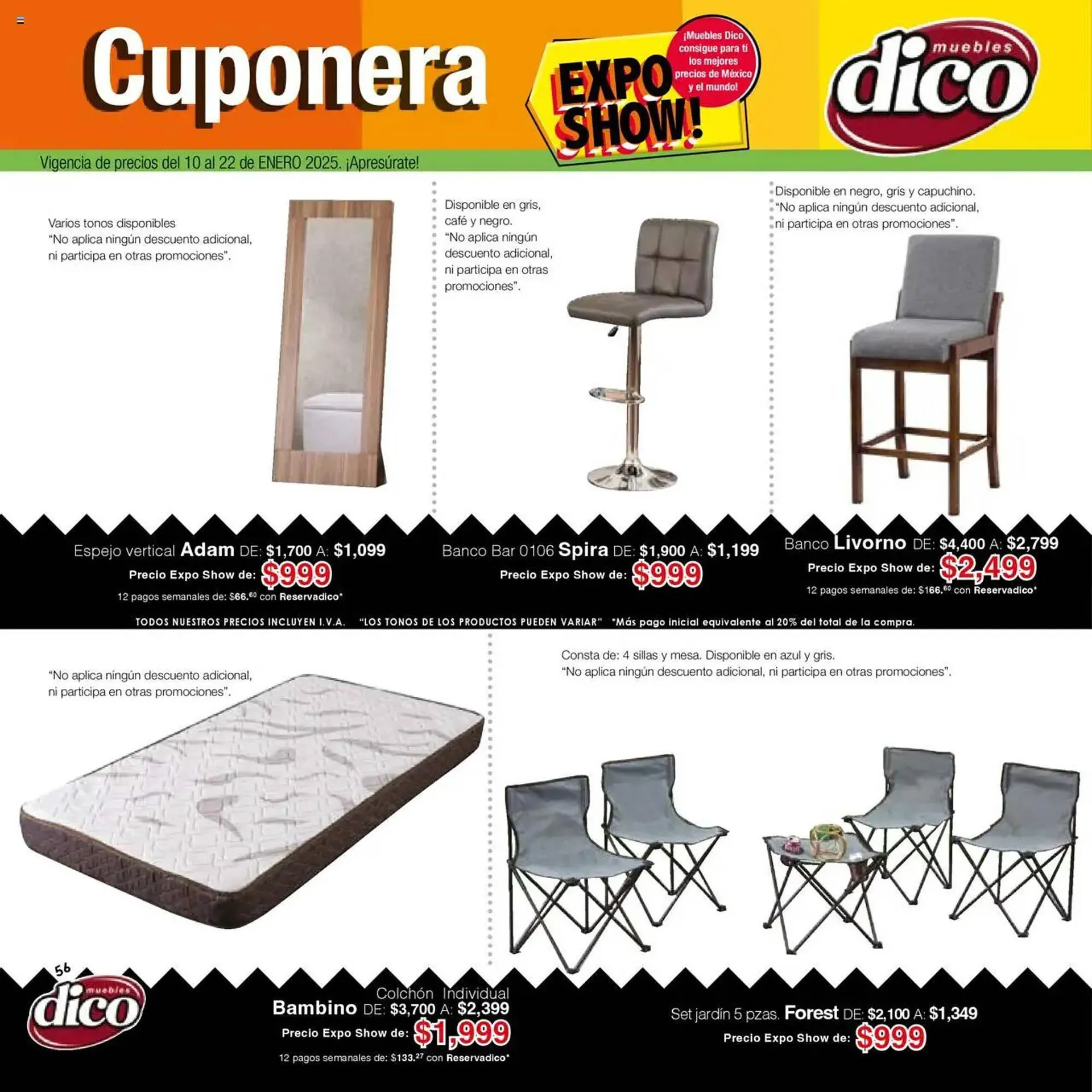 Catálogo de Catálogo Muebles Dico 10 de enero al 22 de enero 2025 - Pagina 56