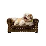 Maypet, Cama para Perro, Raza Pequeña , Diseño con Estoperoles, Terciopelo Color Café