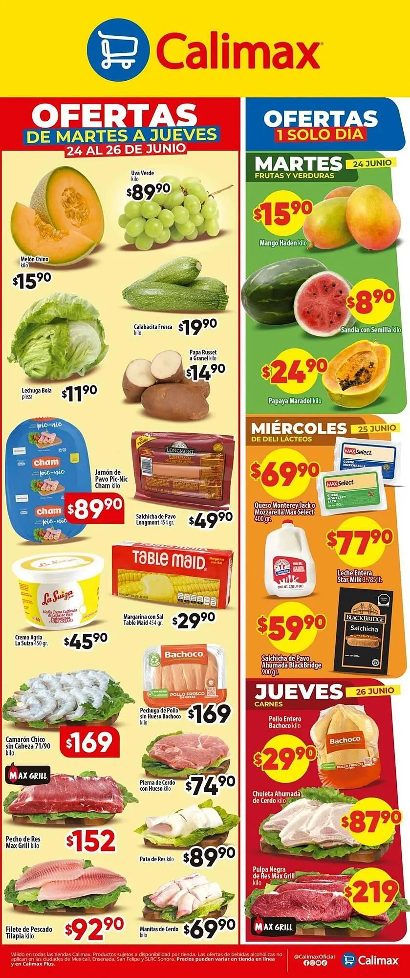 Catálogo de Catálogo Calimax 24 de junio al 26 de junio 2025 - Pagina 1