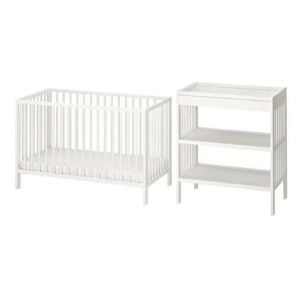 Juego de muebles para niño, 2pzs, blanco,
