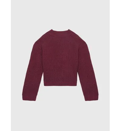 Suéter Calvin Klein Acanalado Niña Morado