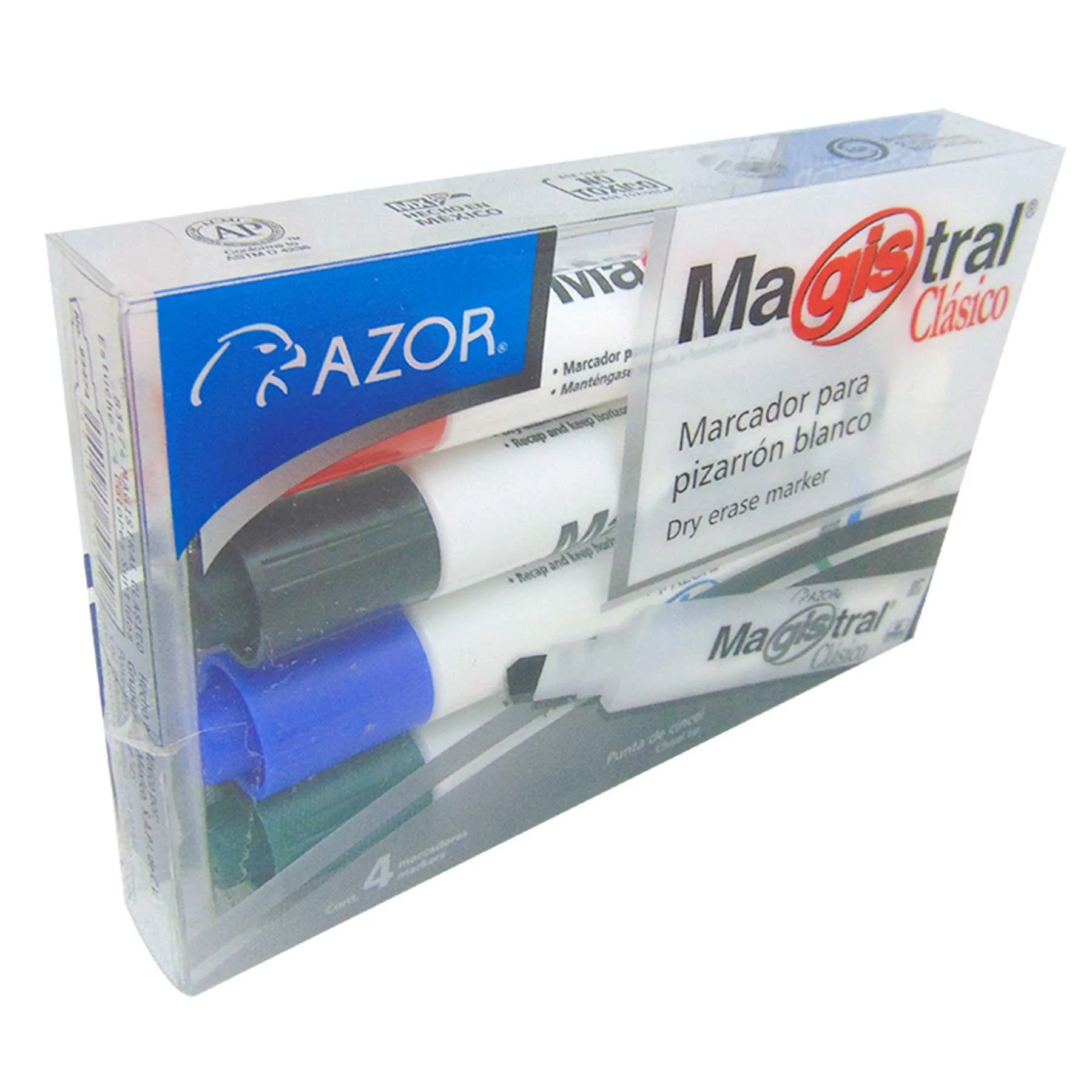 Marcador para Pintarrón Magistral Clásico Bl/4 Punta Cincel