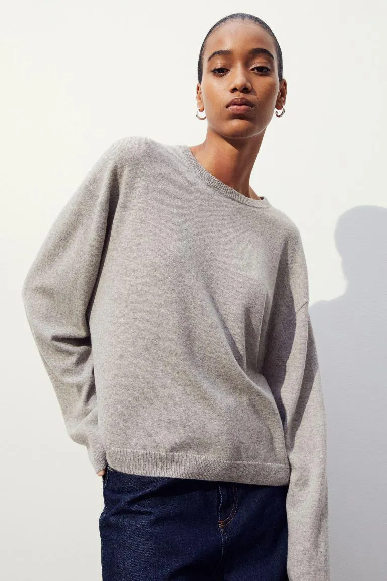 Suéter en tejido fino de cachemir