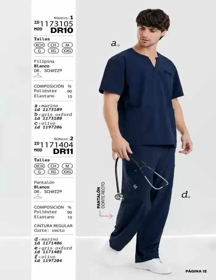 Catálogo de PIJAMAS QUIRURGICAS | ACO | 2025 | 1E 1 de marzo al 30 de septiembre 2025 - Pagina 12