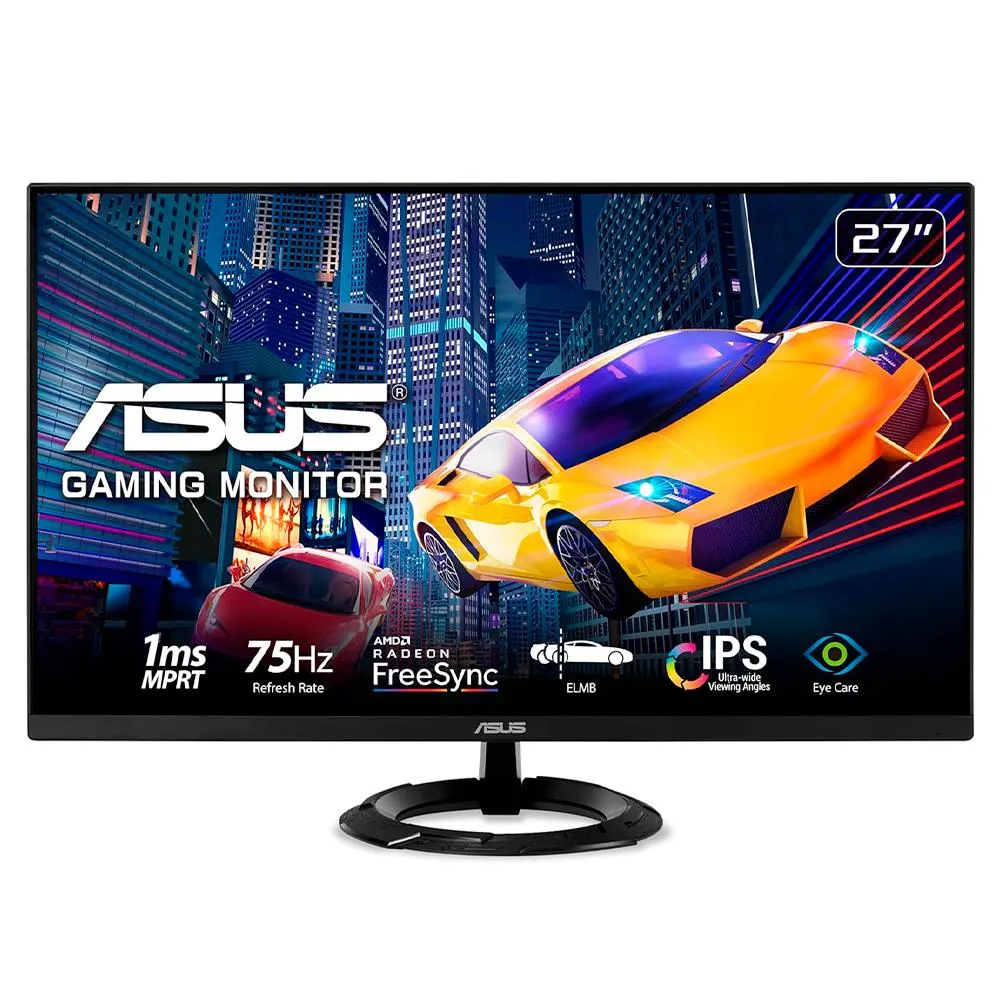 Monitor Asus VZ279QG1R / Full HD / 1080P / 27”/ IPS / 75Hz / 1ms / FreeSync / Eye Care / DisplayPort / HDMI / Inclinación / VZ279QG1R / (VZ2791R)