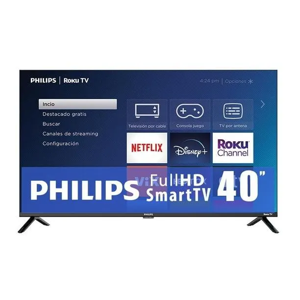TV Philips 40 Pulgadas Full HD Smart TV LED 40PFL6654/F8