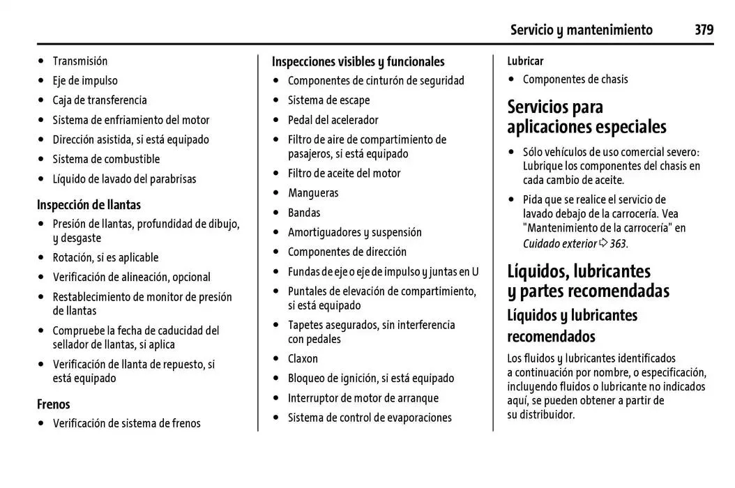 Catálogo de Chevrolet Corvette Stingray Manual del propietario 22 de enero al 31 de diciembre 2025 - Pagina 380
