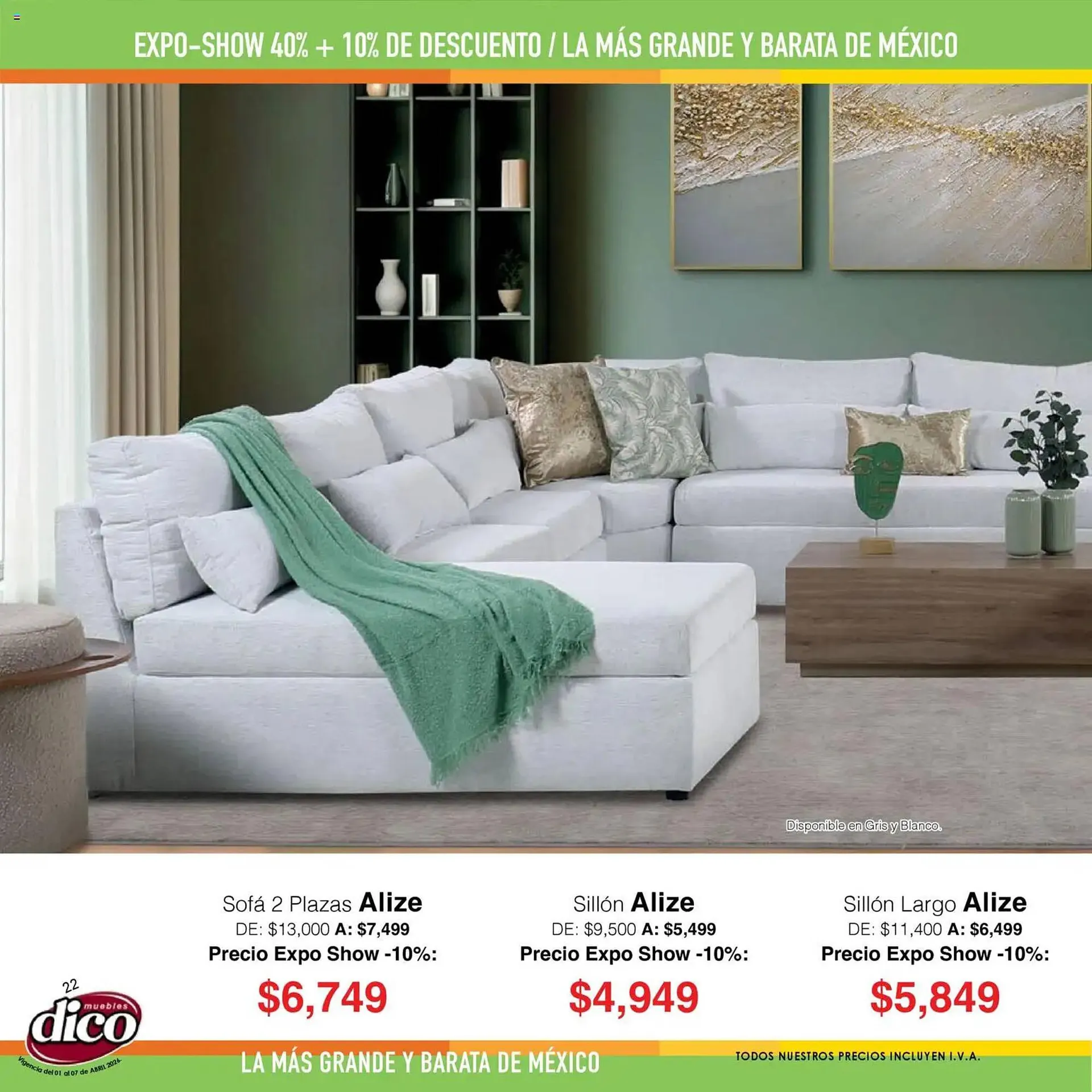 Catálogo de Catálogo Muebles Dico 1 de abril al 7 de abril 2026 - Pagina 22