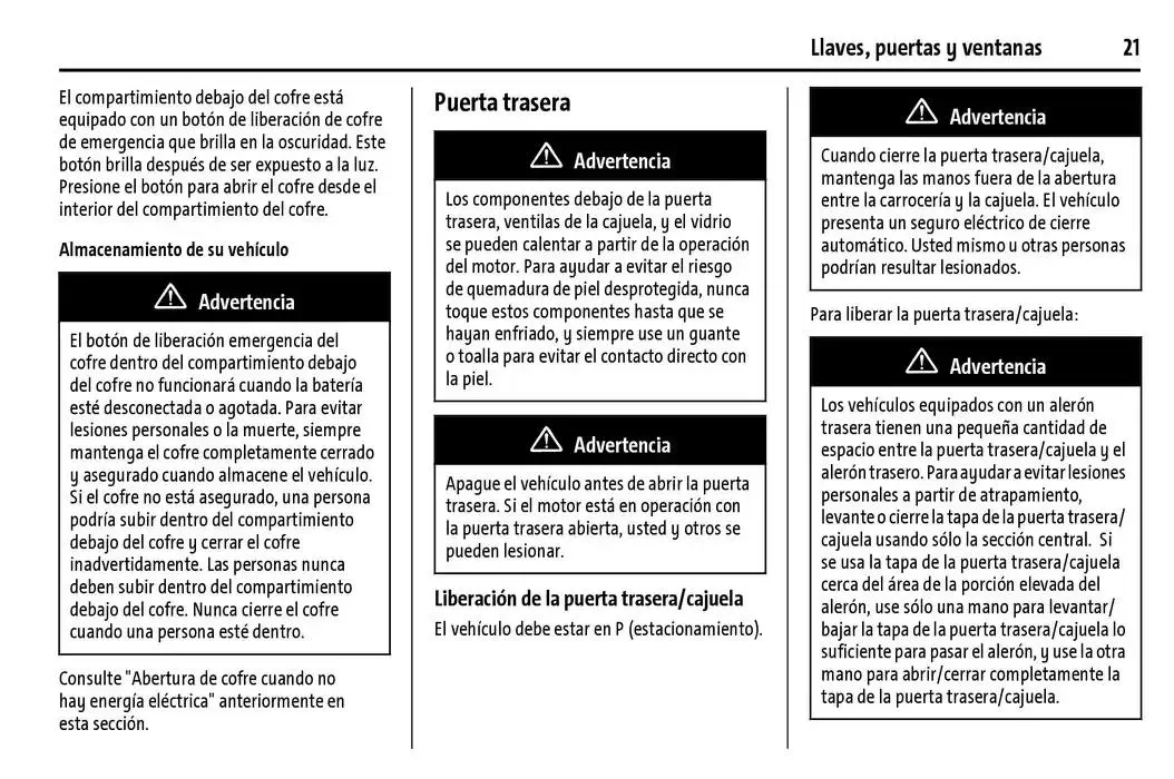 Catálogo de Chevrolet Corvette Stingray Manual del propietario 22 de enero al 31 de diciembre 2025 - Pagina 22