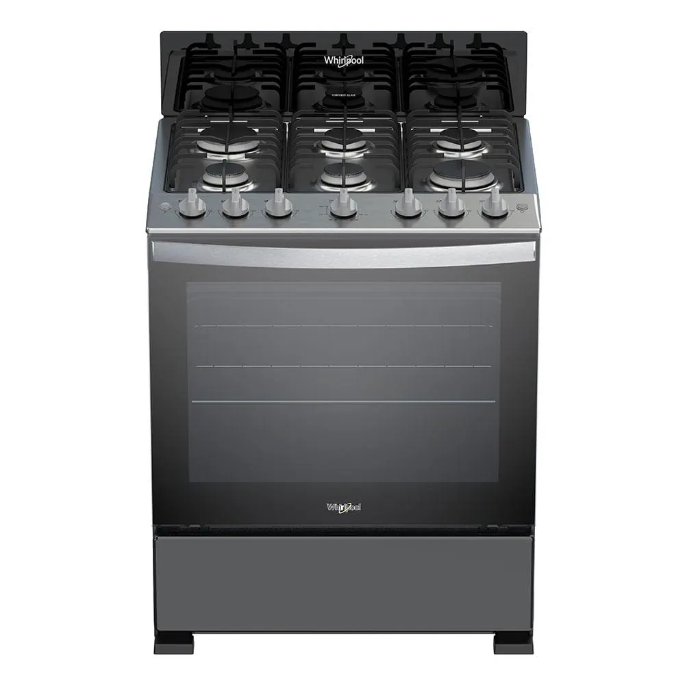 Estufa de Gas De Piso 30" con 6 quemadores Gris