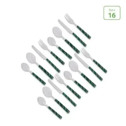 Set x 16 Cubiertos Verdes