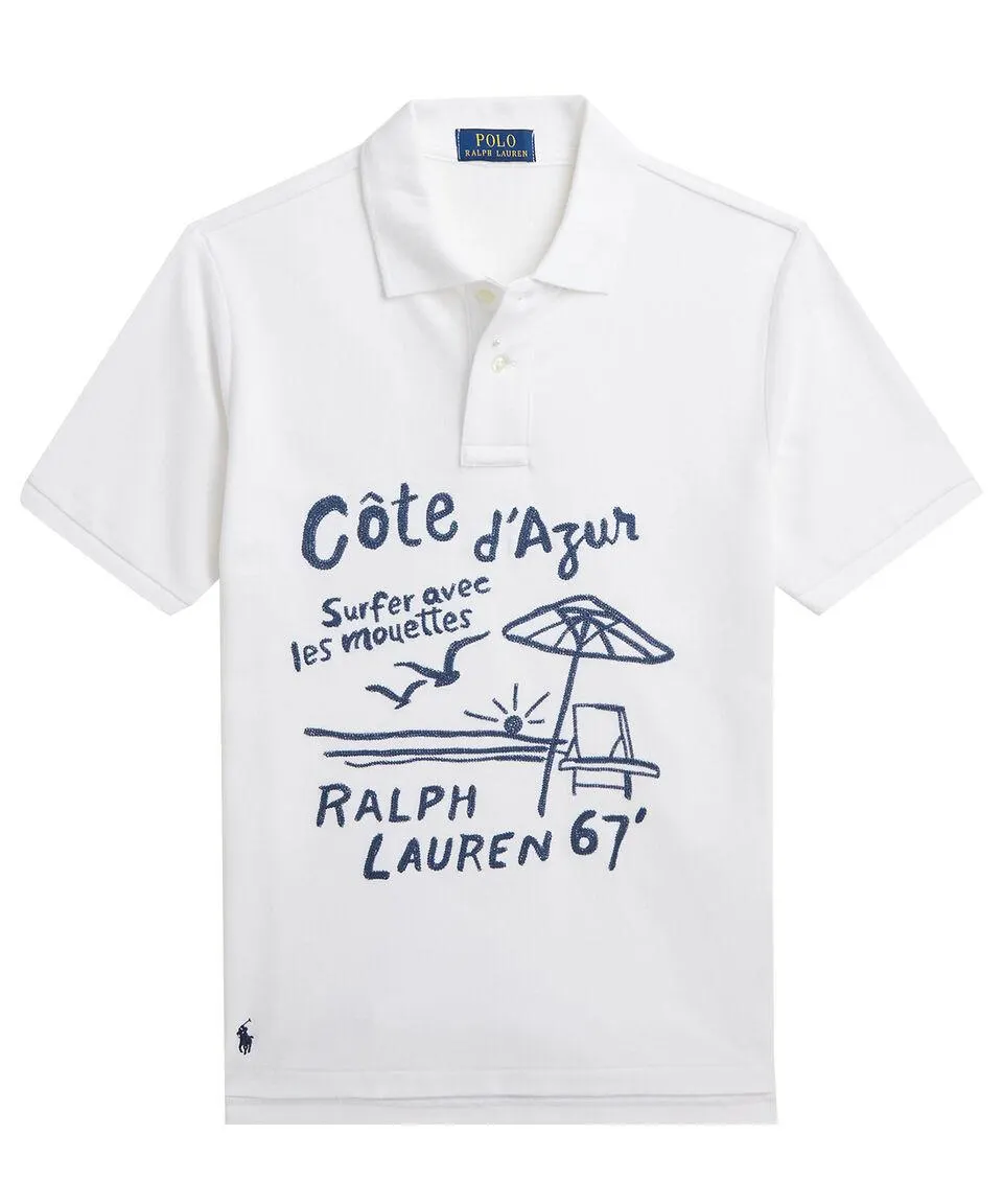 Playera tipo Polo estampada de manga corta Niño