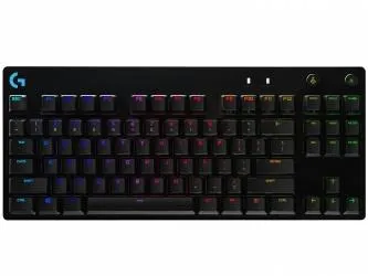 Logitech Teclado Gamer G Pro RGB, Mecánico, Switch GX Blue, Alámbrico, Negro (Inglés)