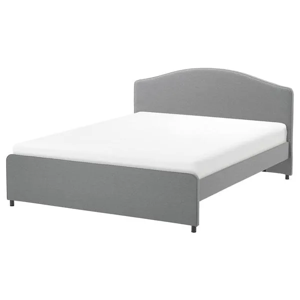 Base de cama tapizada, Vissle gris,