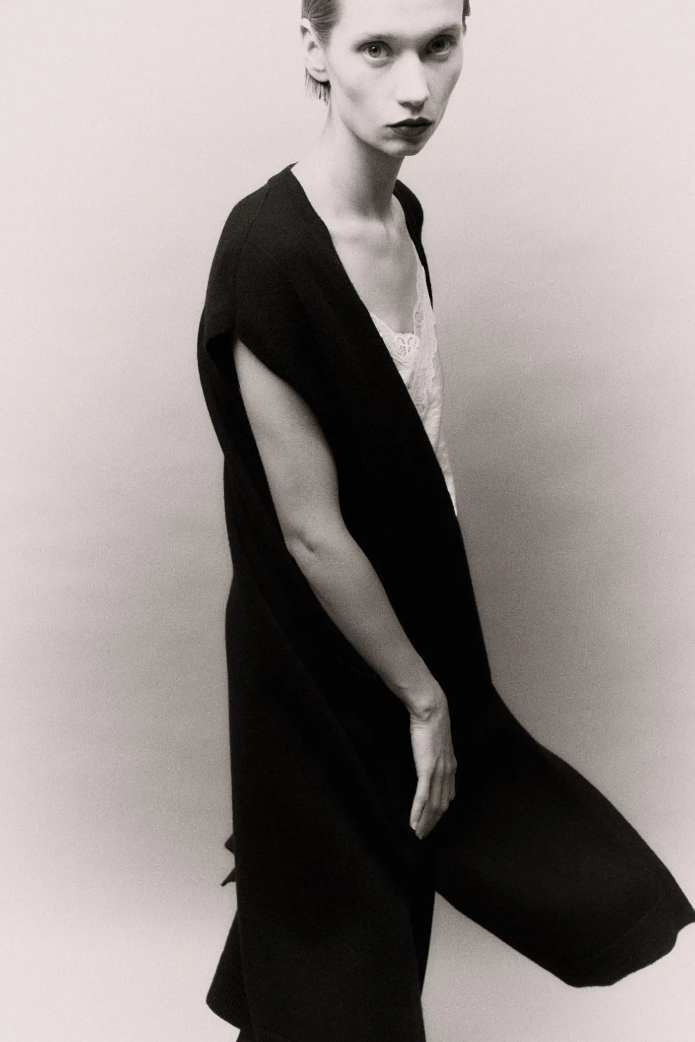 Chaleco largo bolsillos