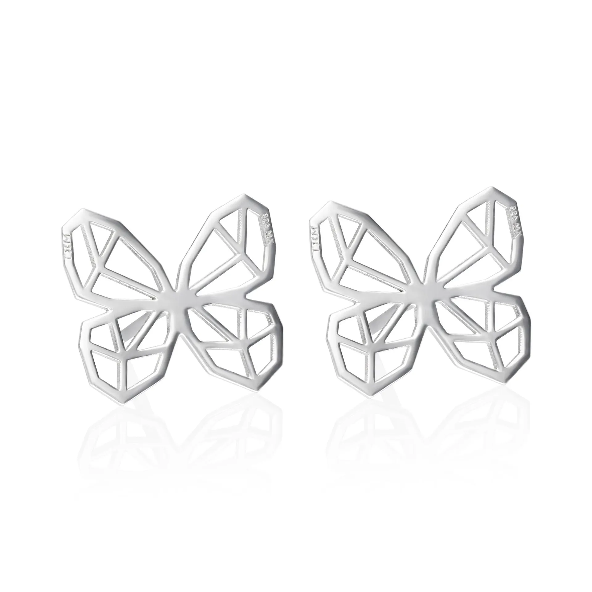 Aretes Mujer Plata 925 Origami Mariposa Anamora por Tanya Moss