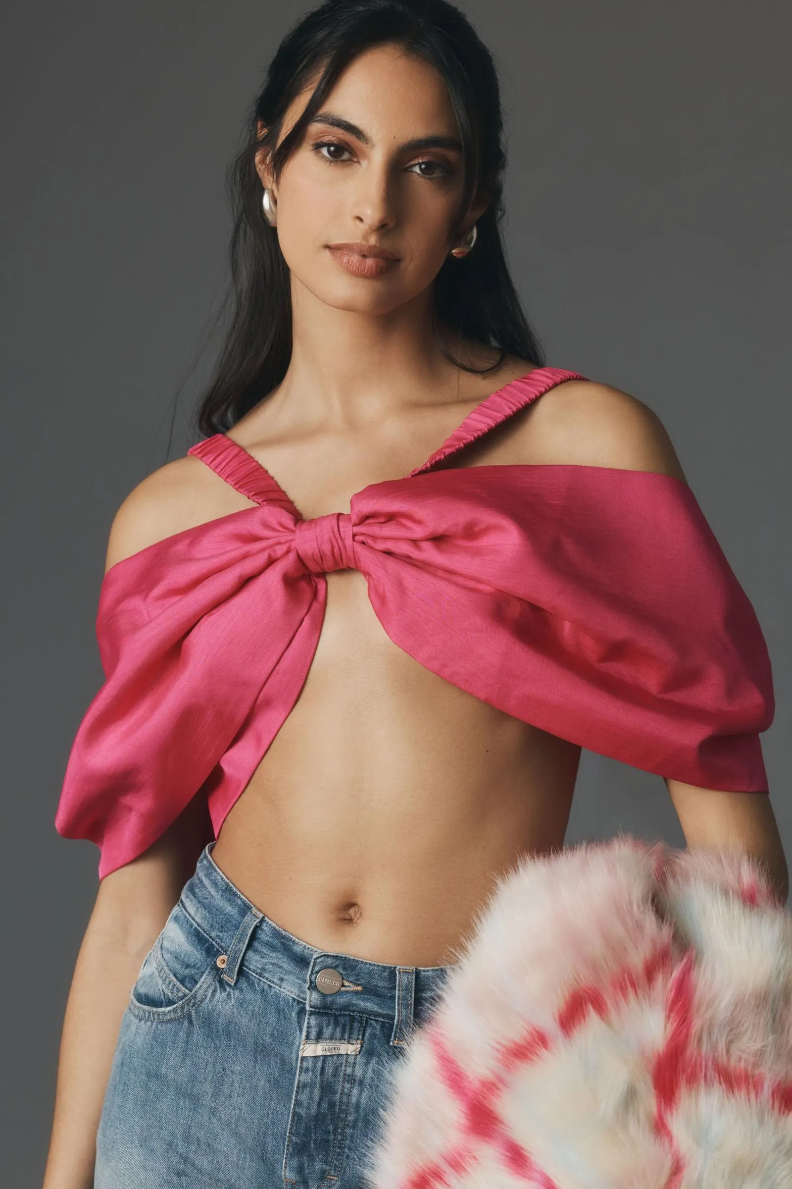 Sunday in Brooklyn Taffeta Bow Shrug