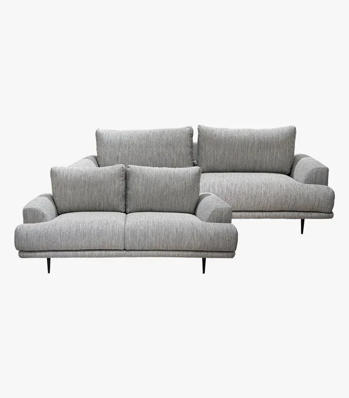 Sala Diann De Tela color Gris - Sofá y Love Seat