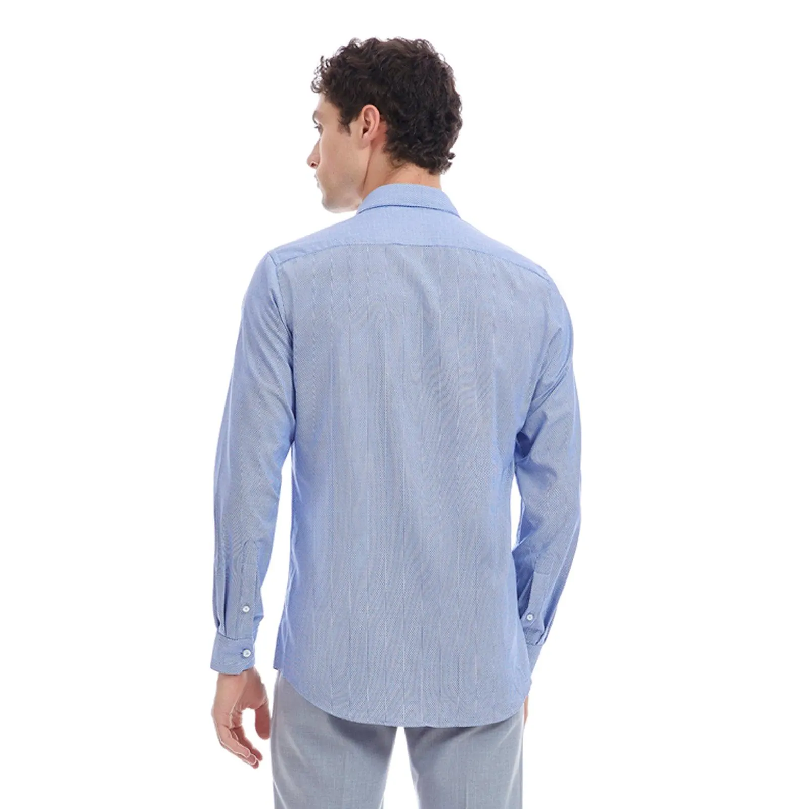 Camisa formal para hombre| Azul | Tallas extras