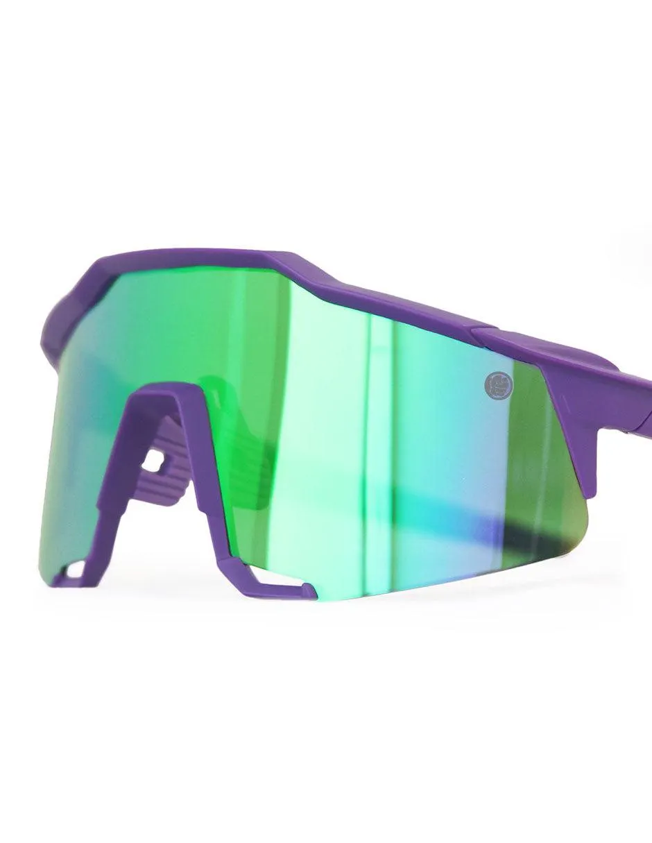 Lentes de sol deportivos Future Morado-Verde