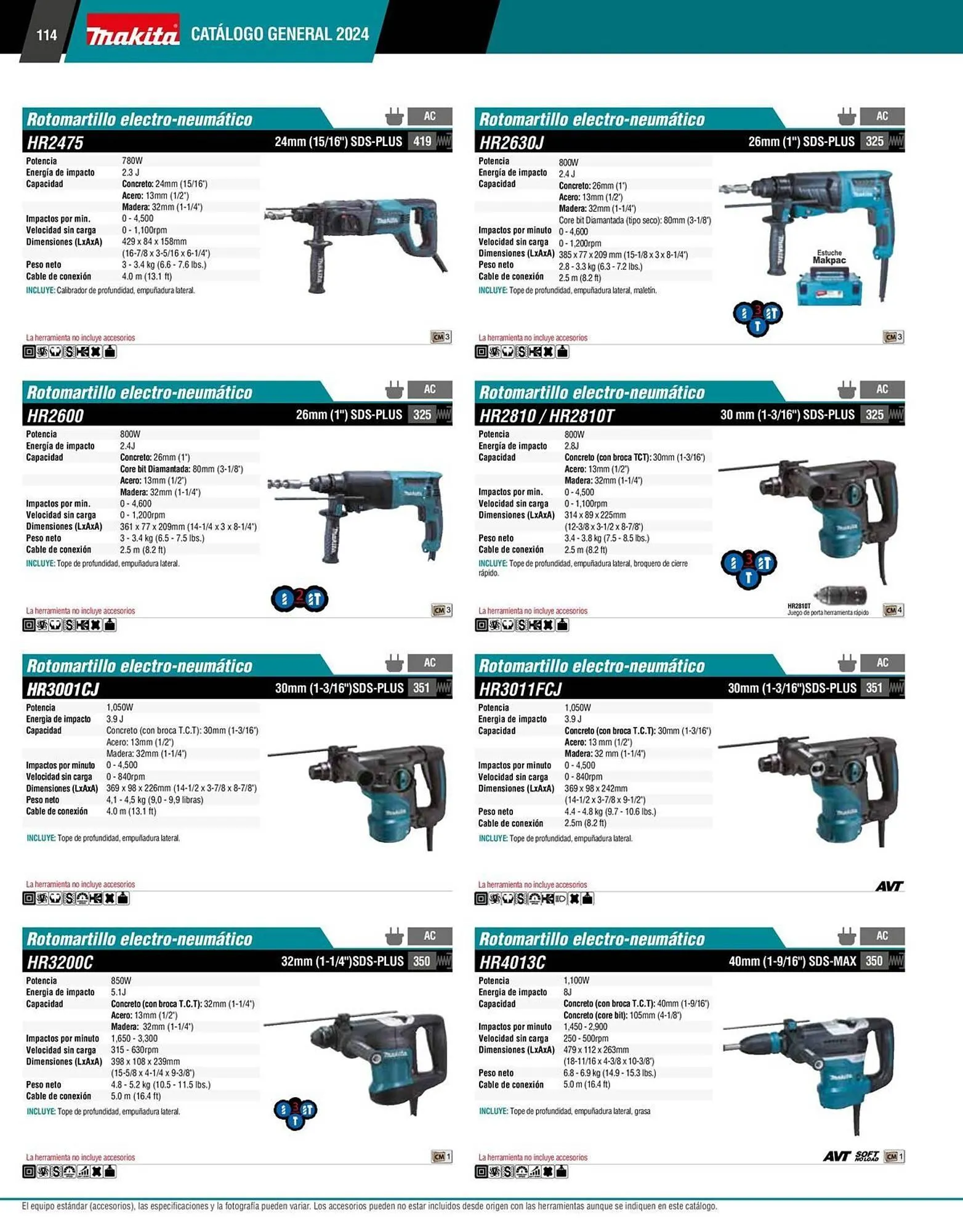 Catálogo de Catálogo Makita 12 de enero al 31 de diciembre 2026 - Pagina 114