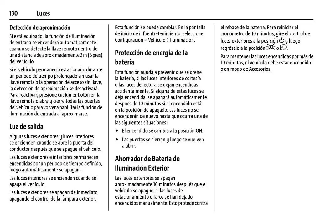 Catálogo de Chevrolet Corvette Stingray Manual del propietario 22 de enero al 31 de diciembre 2025 - Pagina 131