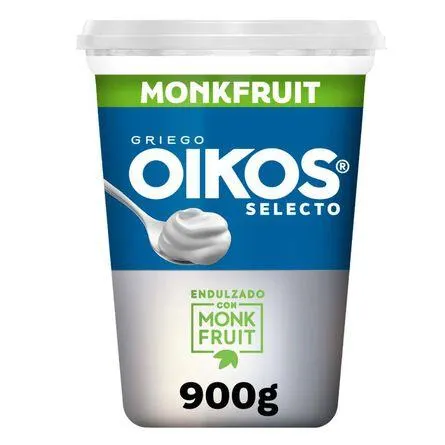 Yoghurt Griego Oikos con Proteína sabor Natural Monk Fruit 900 g
