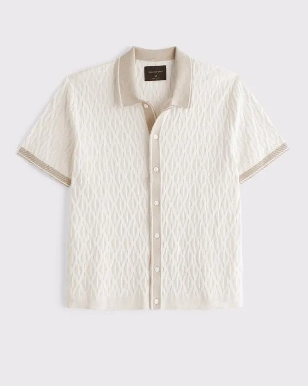 Retro Button-Through Sweater Polo