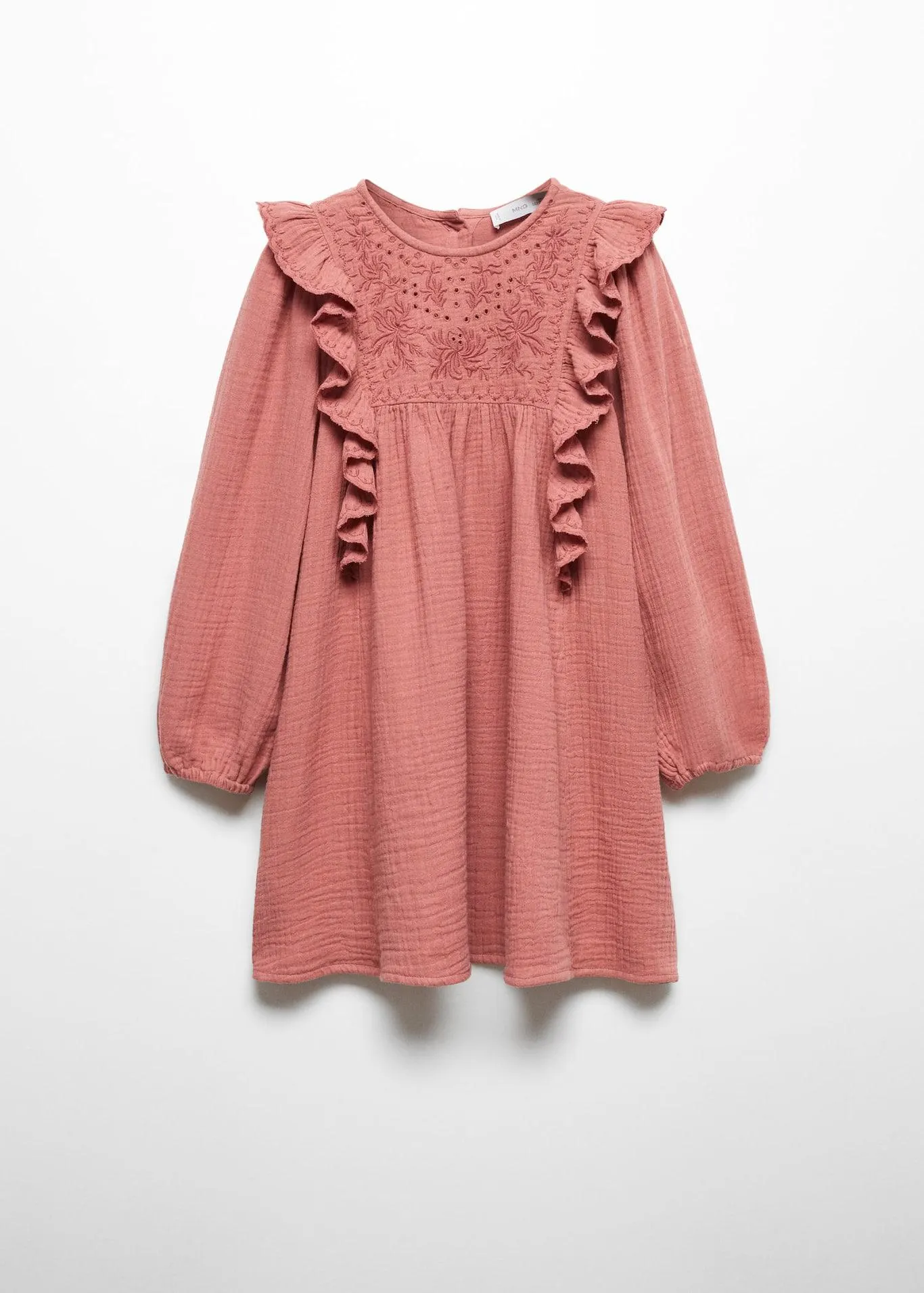 Pilili fırfırlı elbise