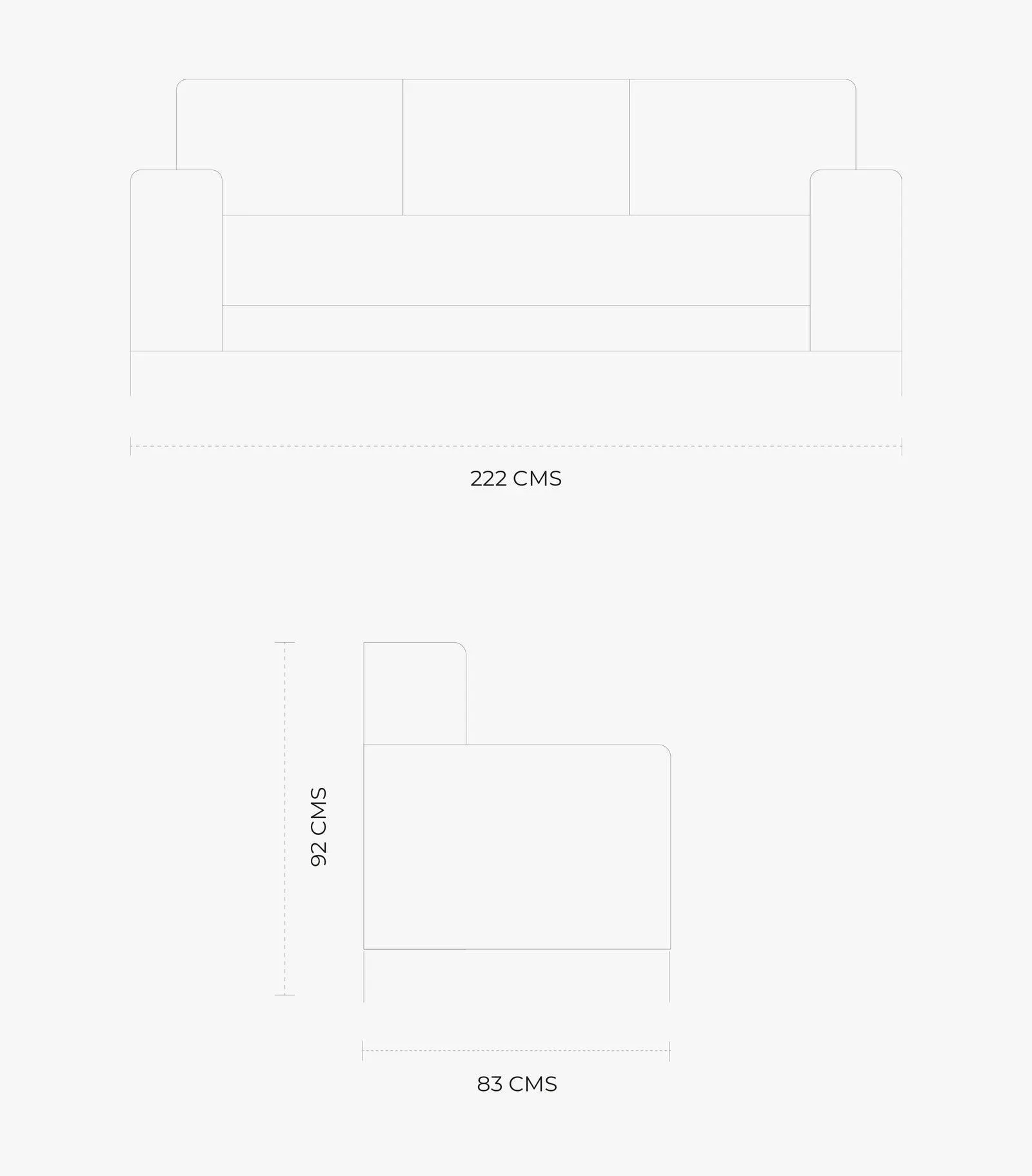 Sala Baykan De Tela Sofá - Love Color Gris